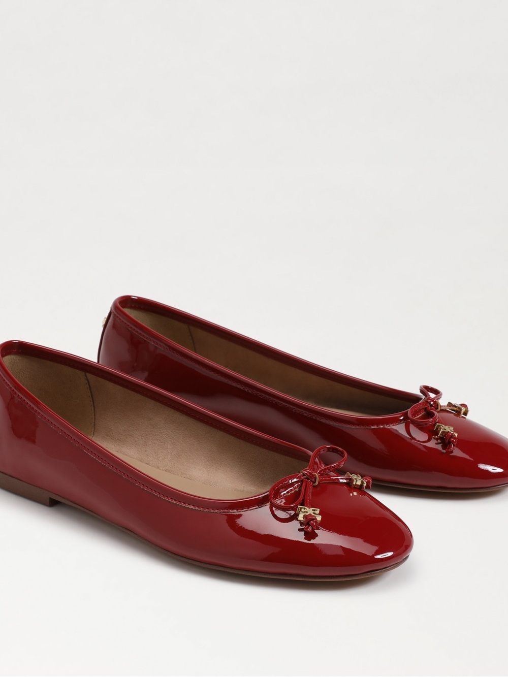 Sam Edelman Red Patent Leather Bow Ballet Flats